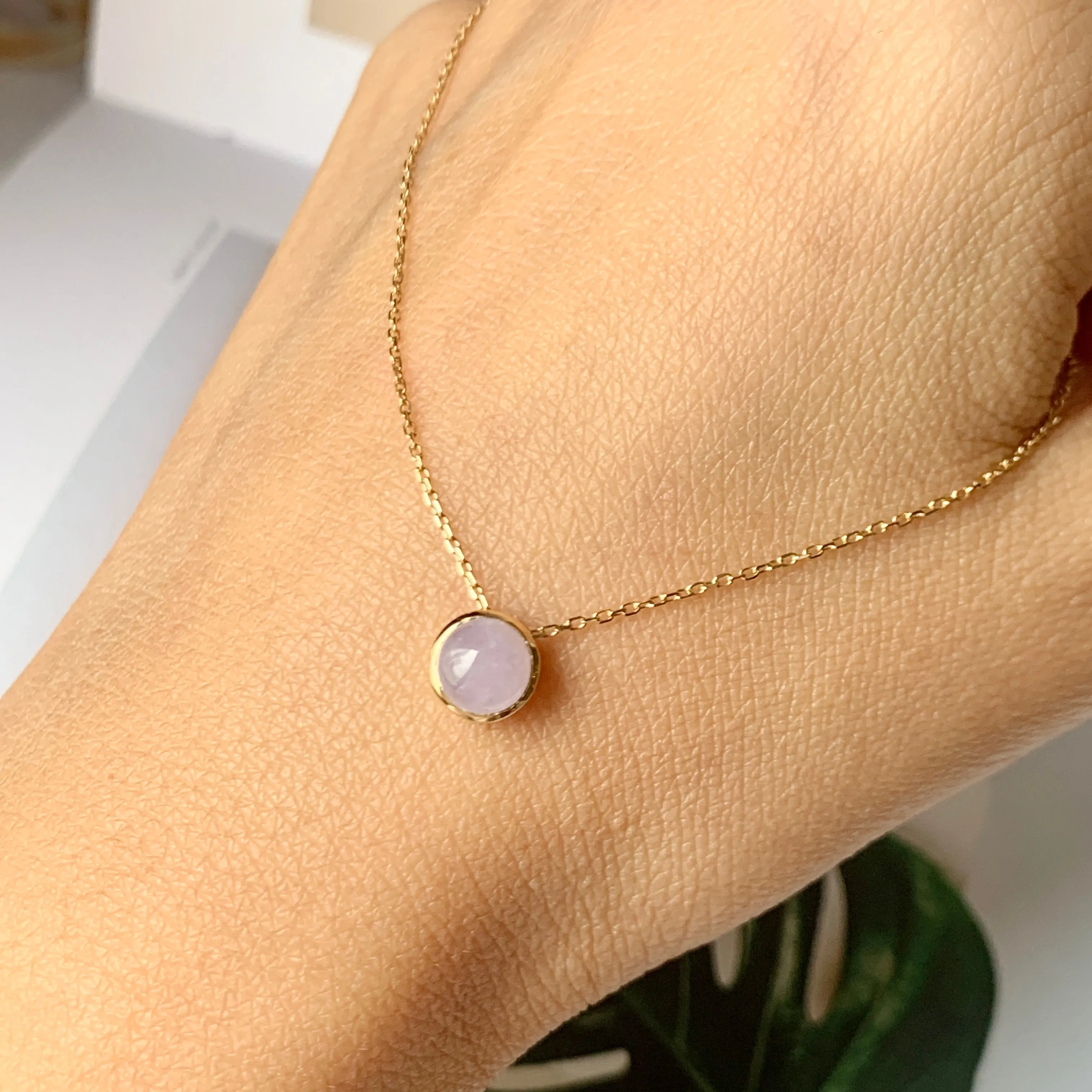 SOLD OUT: A-Grade Lavender Jadeite MINI.malist Pendant No.171847