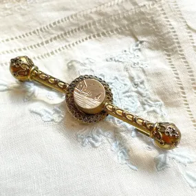 SOLD Vintage/Antique Edwardian/Victorian Brooch, Etched Landscape