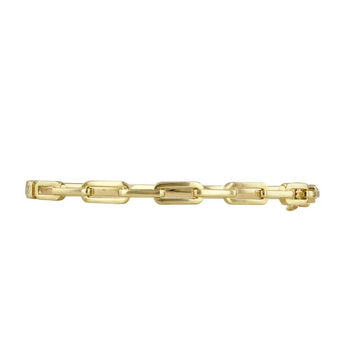 Soleil Collection Paperclip link Bangle | 9K Solid Yellow Gold
