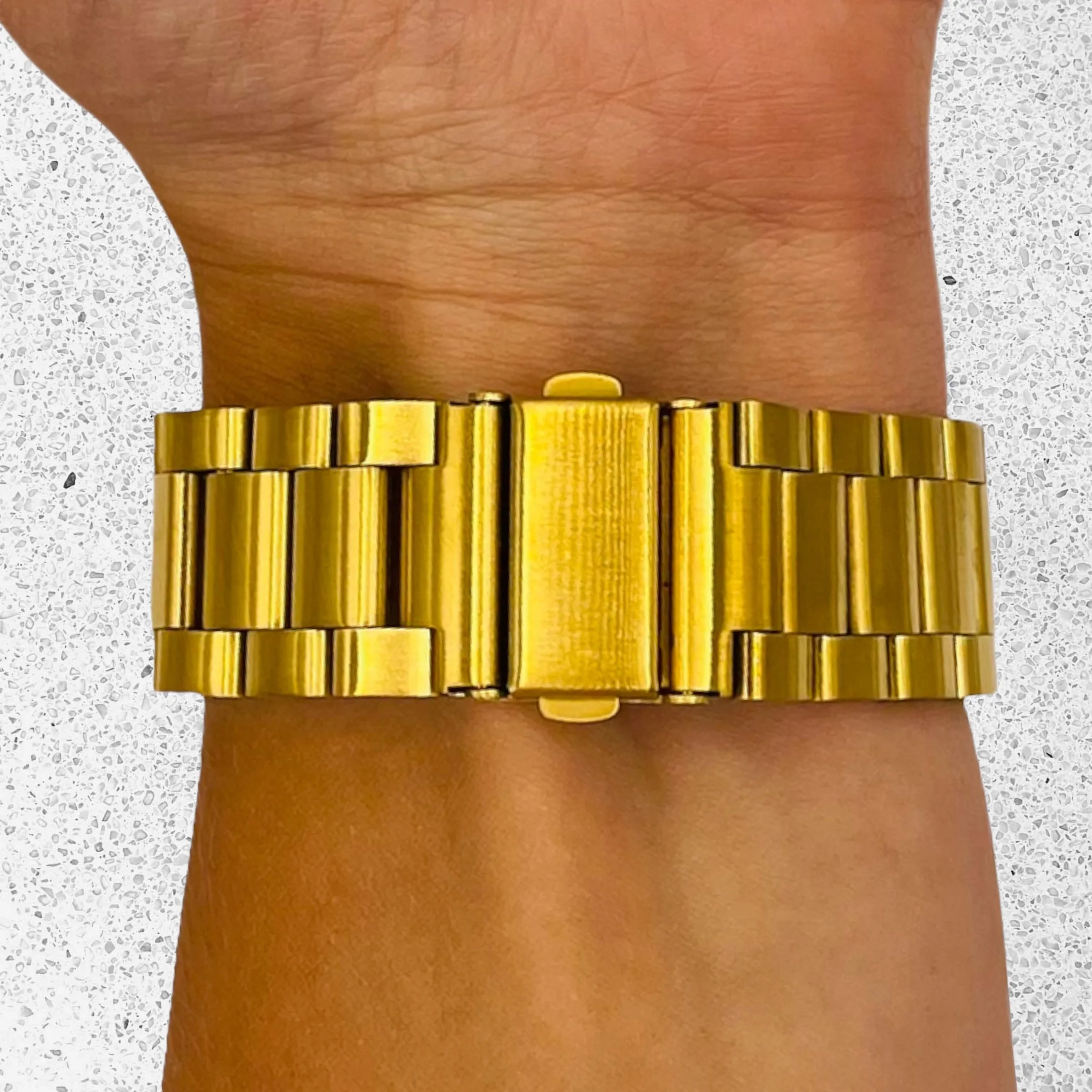 Stainless Steel Link Watch Strap Compatible with the Samsung Galaxy Watch 6 (44mm)