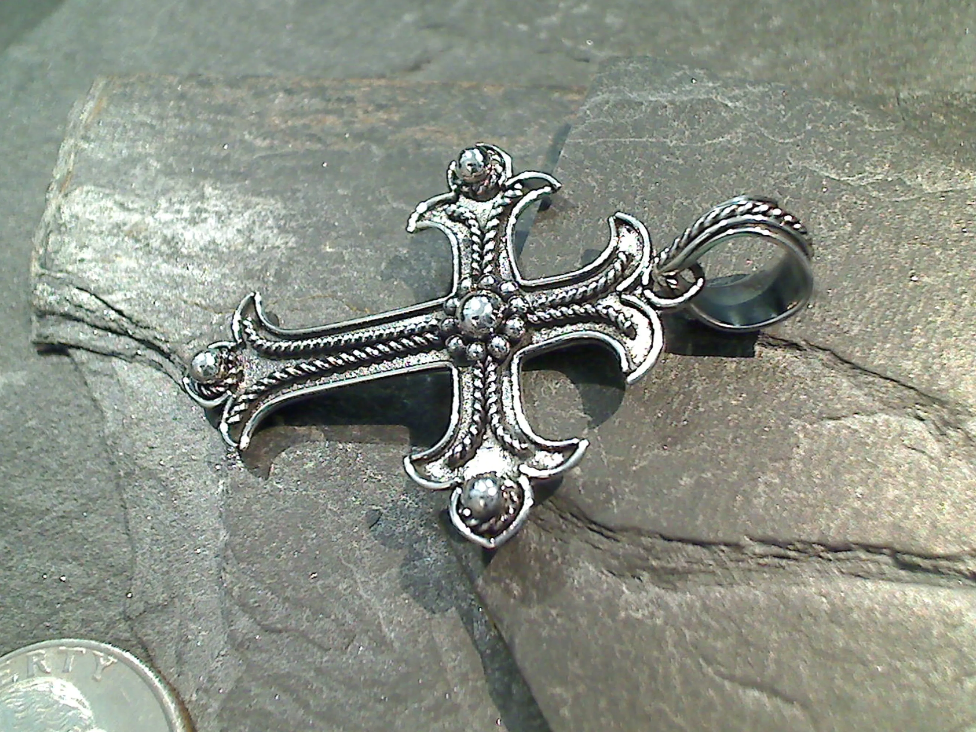 Sterling Silver Large Cross Pendant