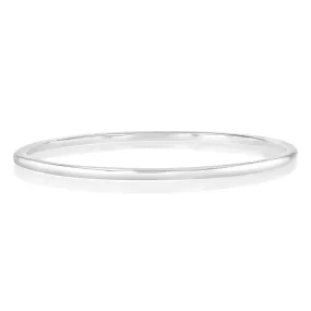 Sterling Silver Plain 3mm Rounded 70mm Bangle