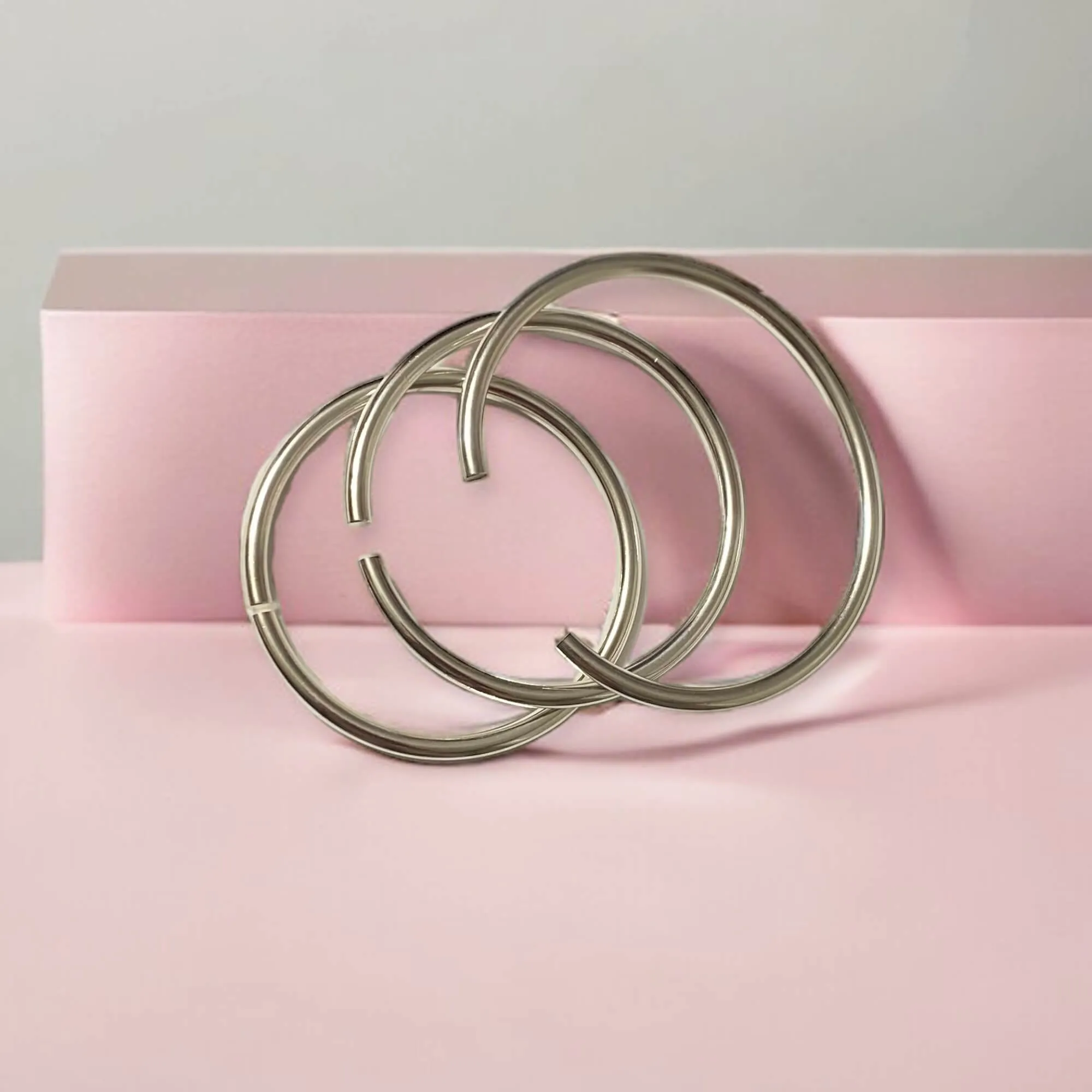 Sterling Silver Smooth Open Bangle