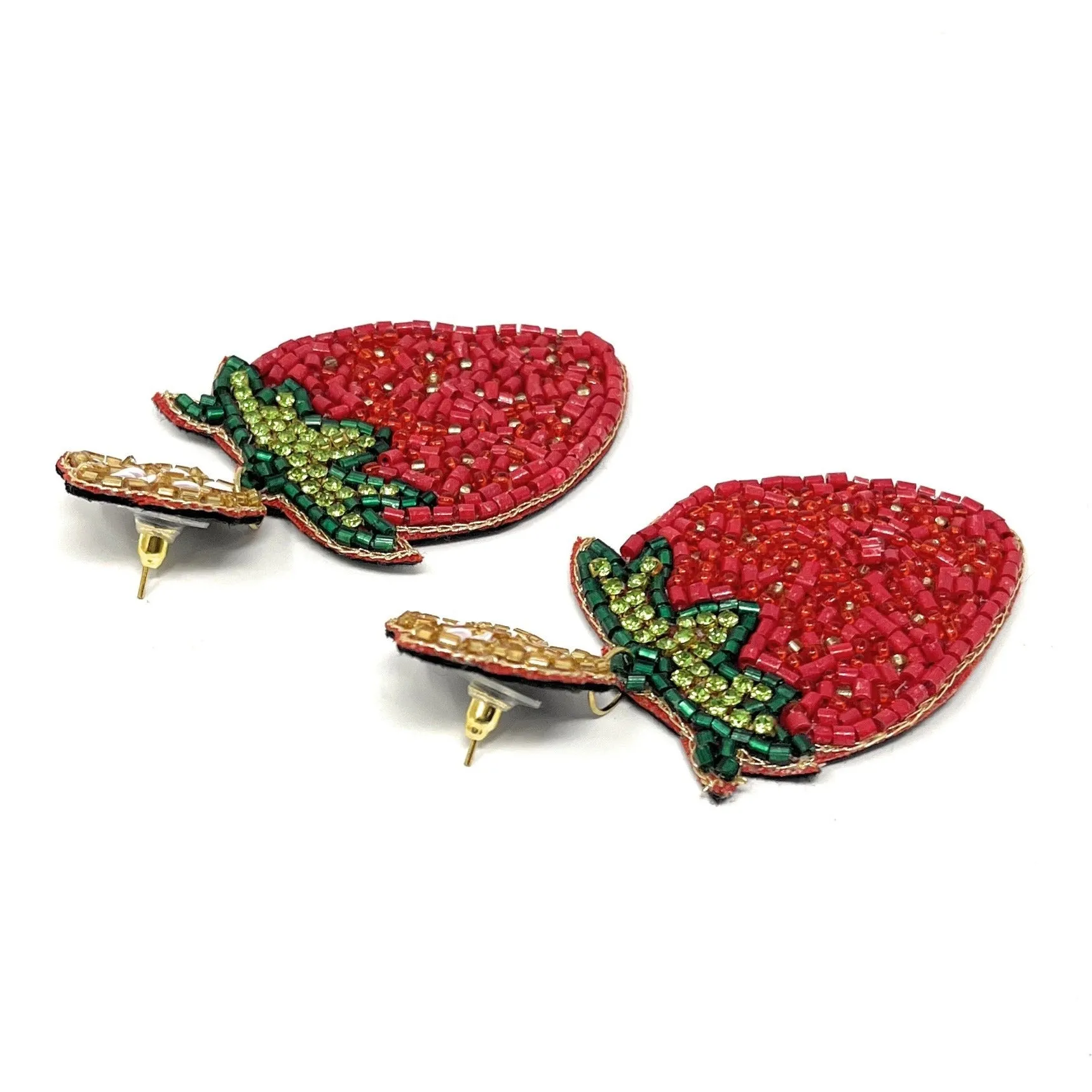 Strawberry Beaded Earrings