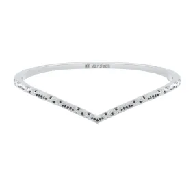 Streamline Curve Bangle in Silver