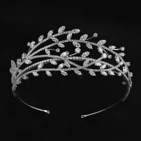 Stunning CZ Roman Inspired Diamond Like Bridal Crown