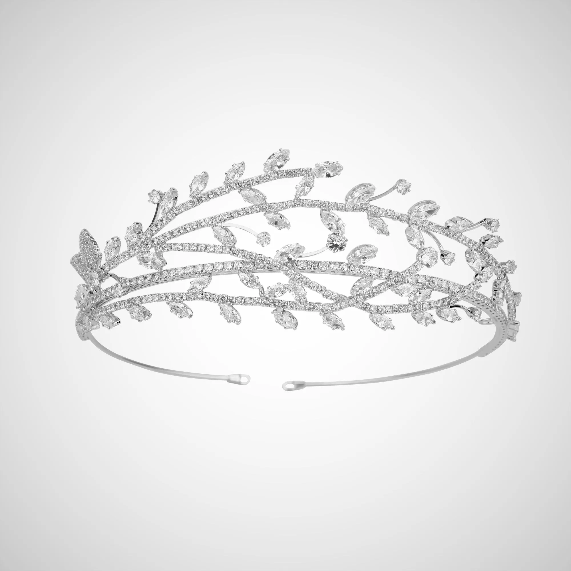 Stunning CZ Roman Inspired Diamond Like Bridal Crown