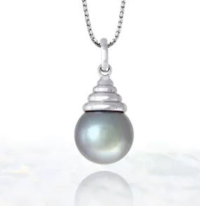 Tahitian pearl pendant - Sterling silver