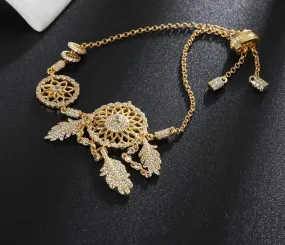 Tassel Dreamcatcher Shiny Zircon Female Bracelet