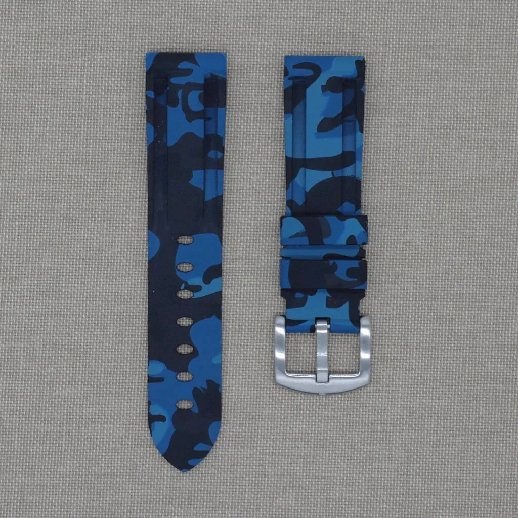 Tempomat - Blue Camo Rubber Strap - iwatch-