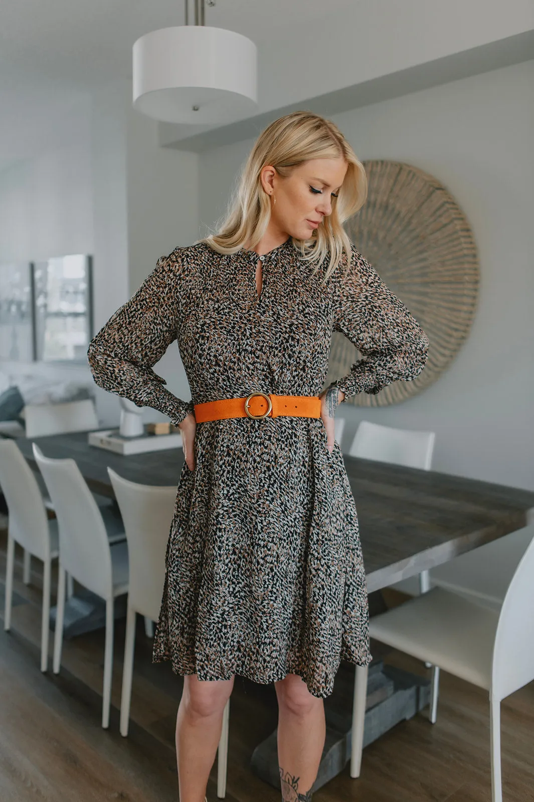 The Jenny Suede Belt by FRNCH - Orange