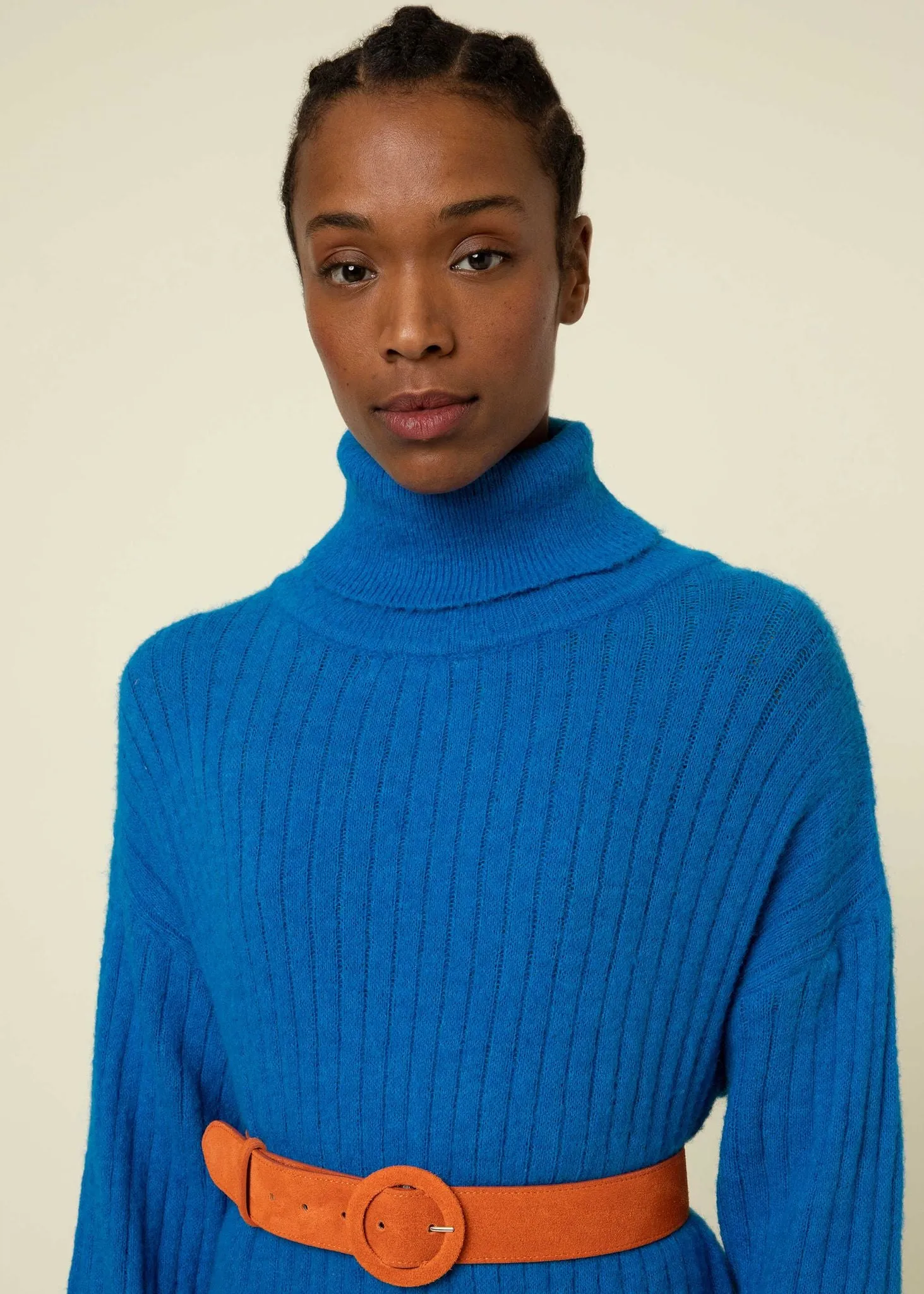 The Jenny Suede Belt by FRNCH - Orange