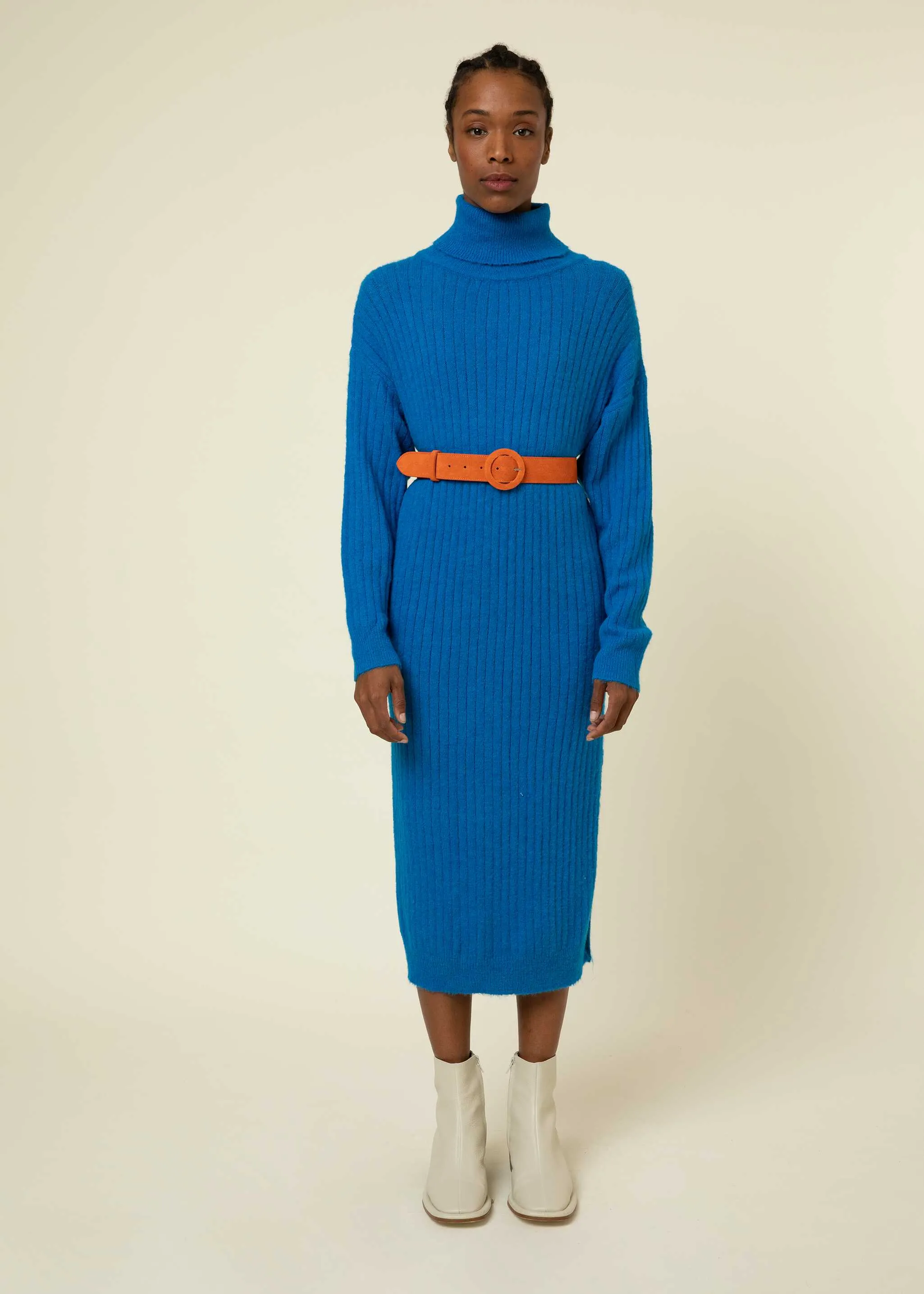 The Jenny Suede Belt by FRNCH - Orange