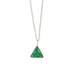 Triad Necklace in Emerald & Silver