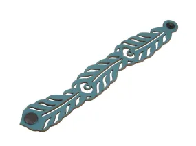 Turquoise Peacock Leather Bracelet