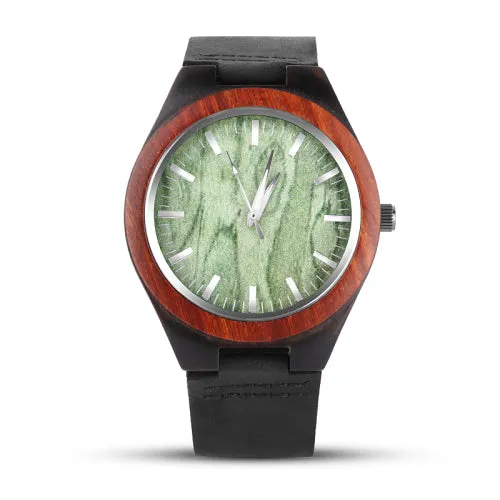 Unique Wood Wrist Watch Fashion Wood Watches Popular Leather Strap Men's Watch Men Watch Clock saat reloj hombre erkek kol saati