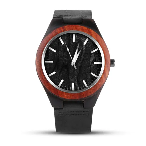 Unique Wood Wrist Watch Fashion Wood Watches Popular Leather Strap Men's Watch Men Watch Clock saat reloj hombre erkek kol saati