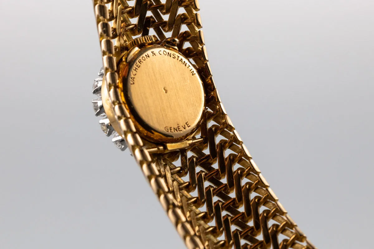 Vacheron Constantin 18K Bracelet Watch with Diamond Surround and Markers