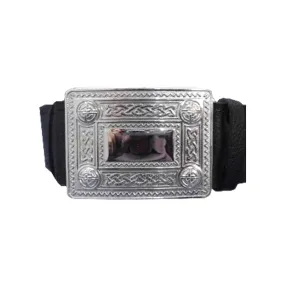 Velcro Adjustable Celtic Knot Design Kilt Waist Belt With Buckle