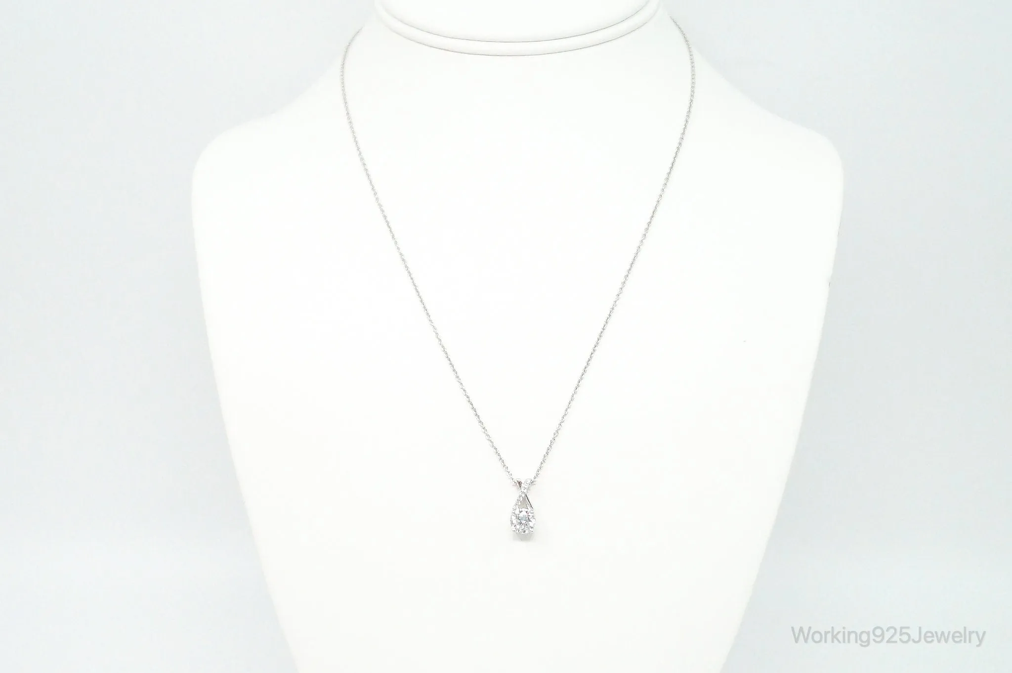 Vintage Designer Lafonn Cubic Zirconia Sterling Silver Necklace