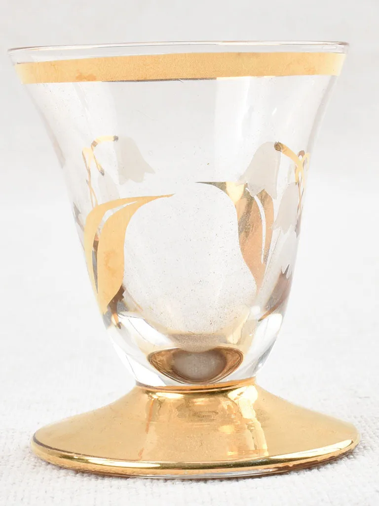 Vintage liqueur service - 6 glasses 1 carafe