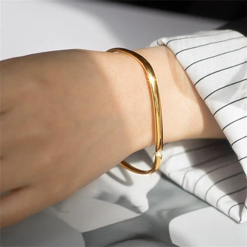 Vintage Luxury Steel Zircon Bracelets Charm Jewelry - Fashion RC357