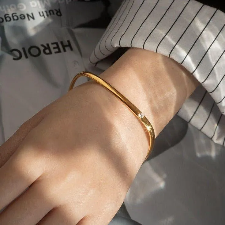 Vintage Luxury Steel Zircon Bracelets Charm Jewelry - Fashion RC357