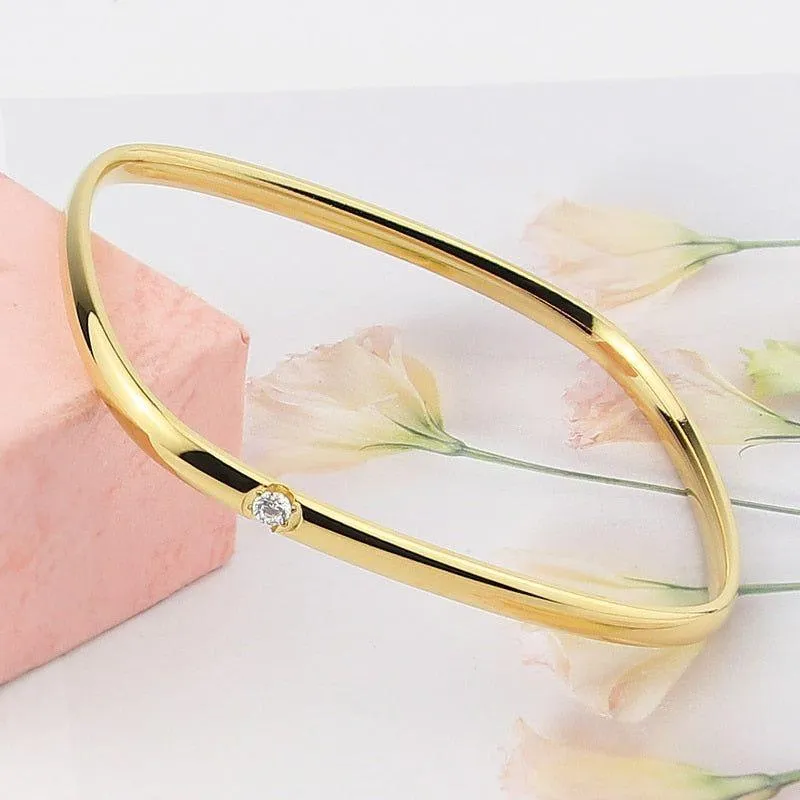 Vintage Luxury Steel Zircon Bracelets Charm Jewelry - Fashion RC357