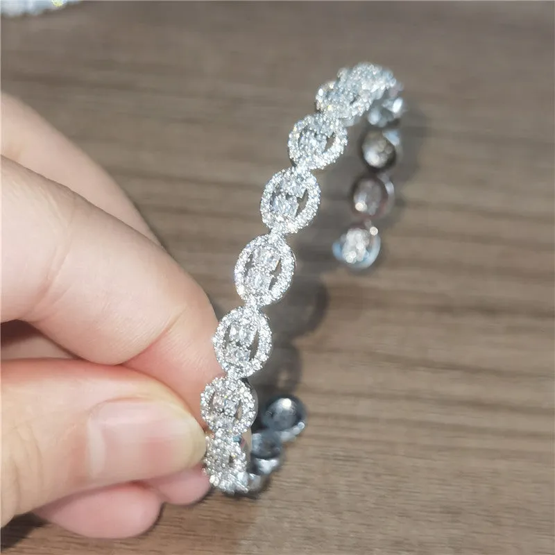 Vintage Metal Micro-inlaid Zircon Bracelet