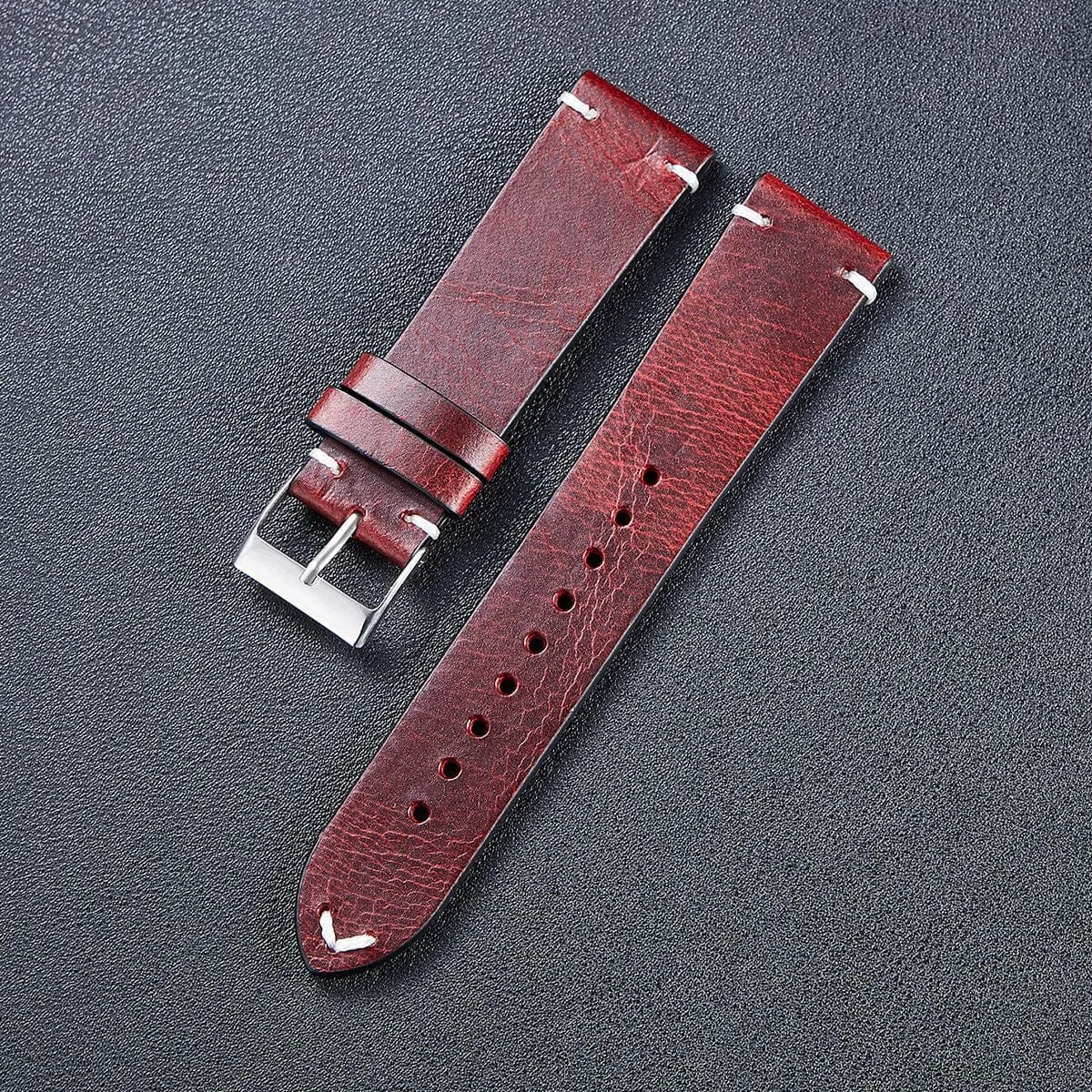 Vintage Oiled Leather Watch Straps Compatible with the OnePlus Watch