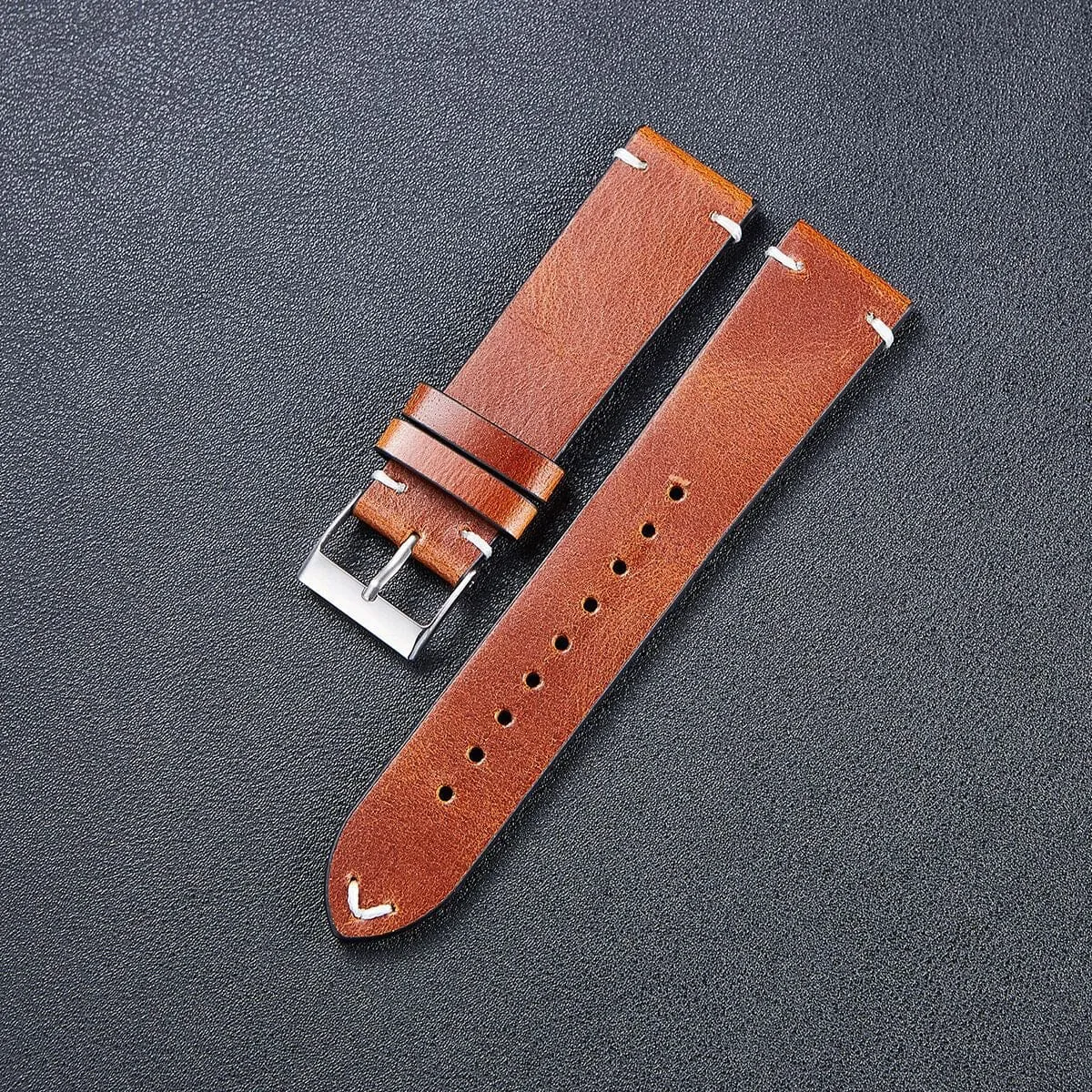 Vintage Oiled Leather Watch Straps Compatible with the OnePlus Watch