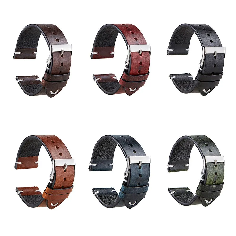 Vintage Oiled Leather Watch Straps Compatible with the OnePlus Watch