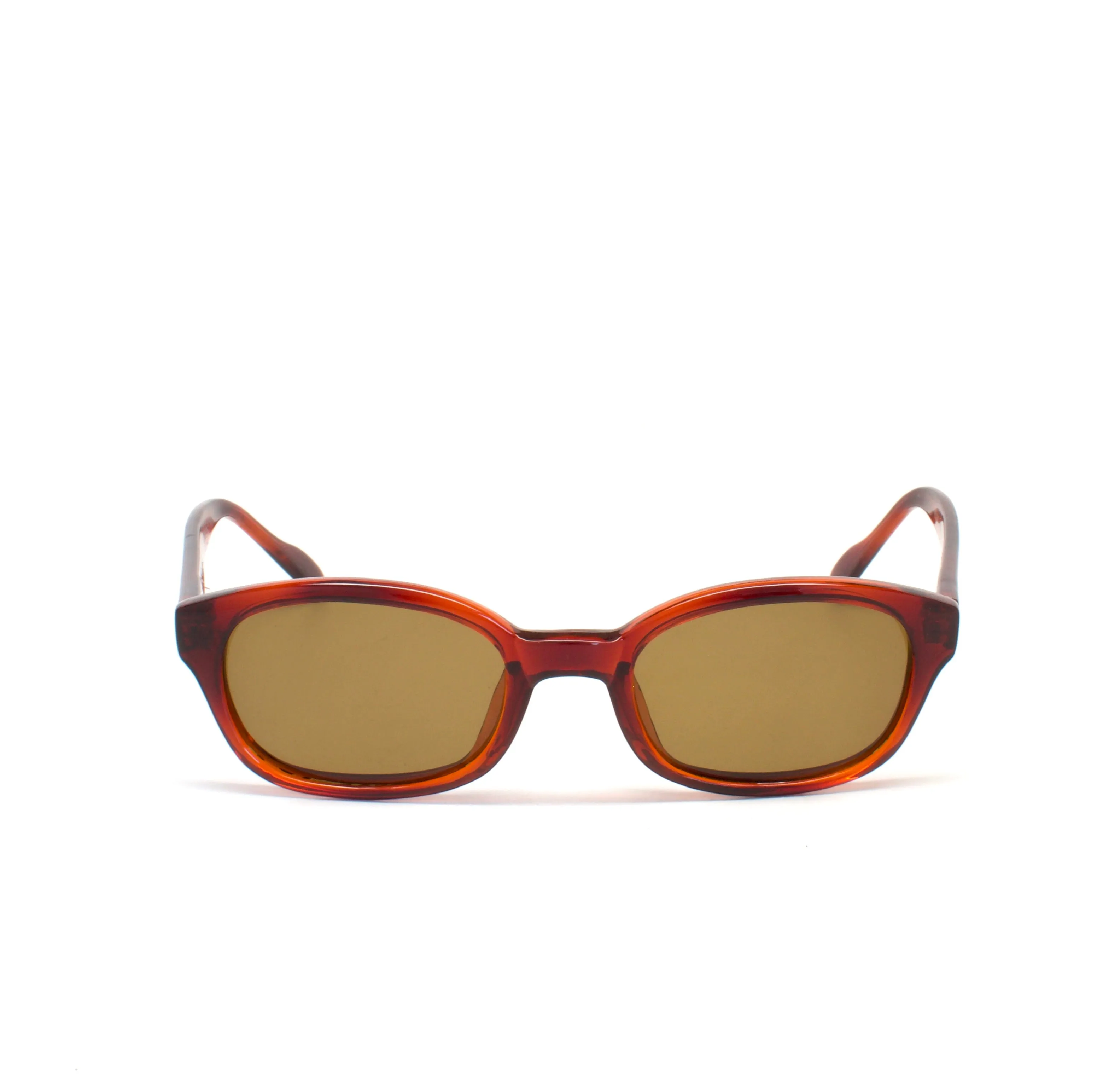 Vintage Small Sized 90s Mod Original Rectangle Sunglasses - Red