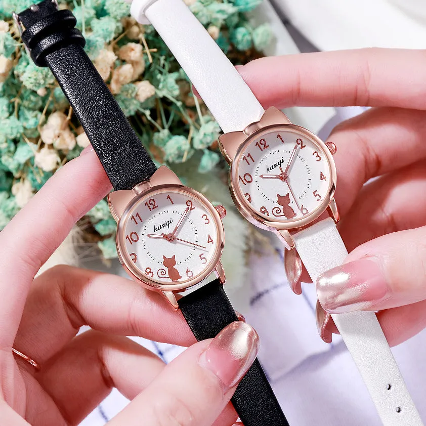 Watch Cute Girl Women's All-Matching Fresh Belt Student Watch Quartz Watch