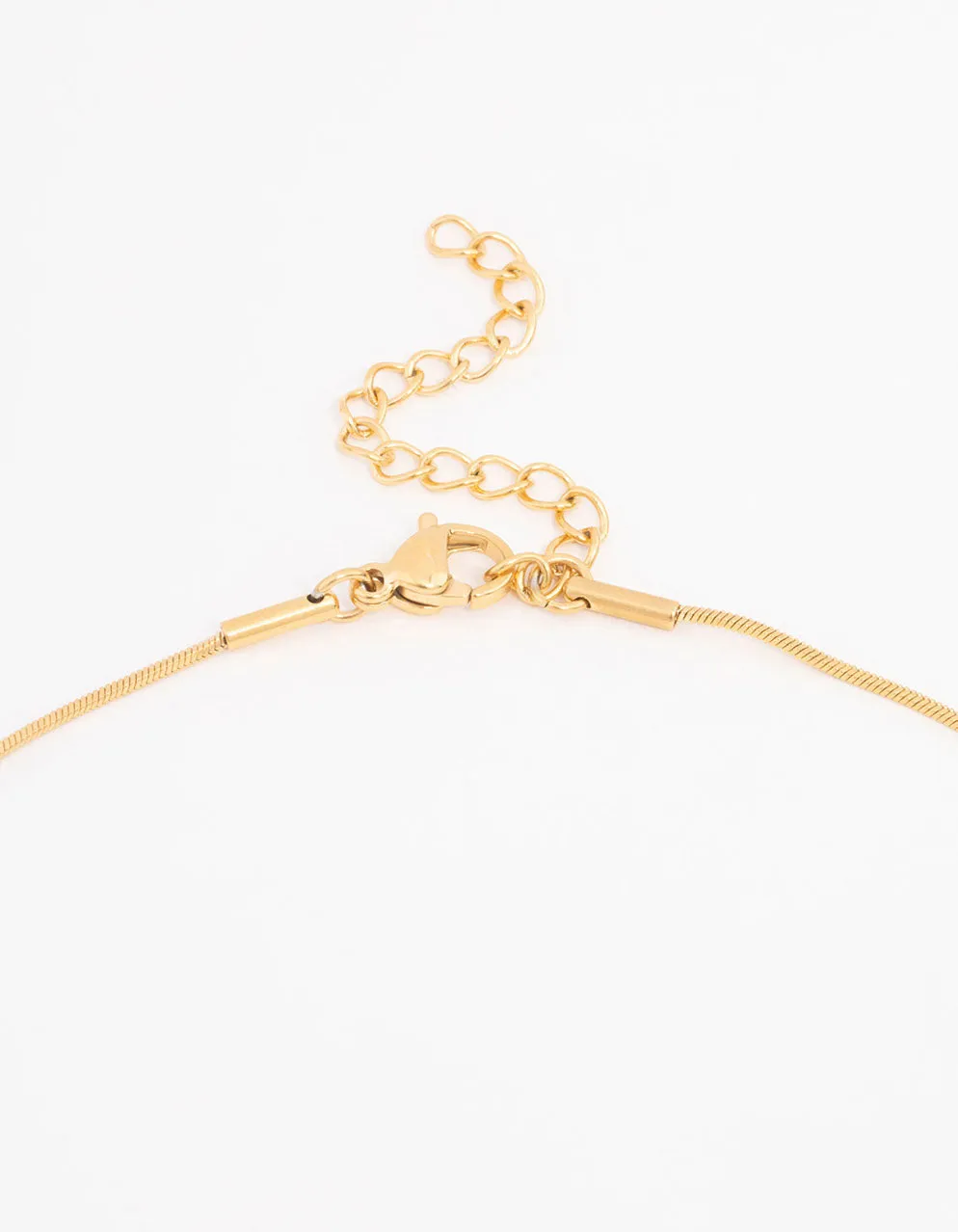 Waterproof Gold Plated Stainless Steel Pendant Bow Necklace