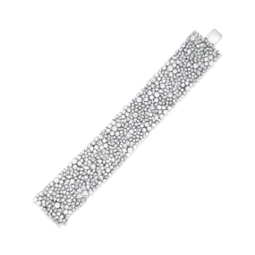 Wide Diamond Mesh Bracelet