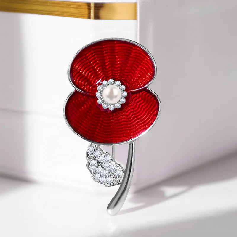 Women's Remembrance Day Poppy Brooch