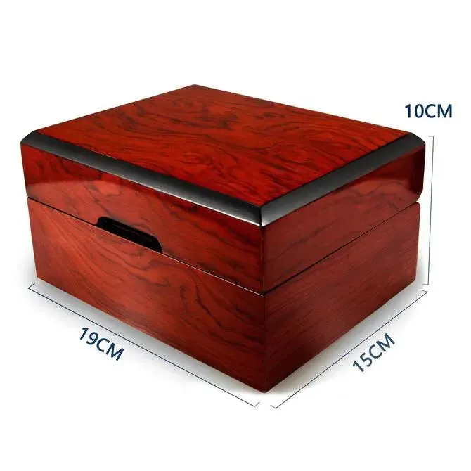 Wooden Watch Box Mens Leather Jewelry Display Box