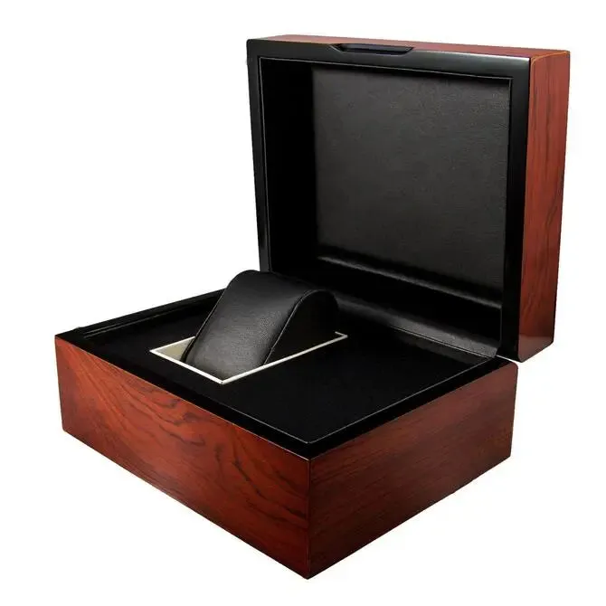 Wooden Watch Box Mens Leather Jewelry Display Box
