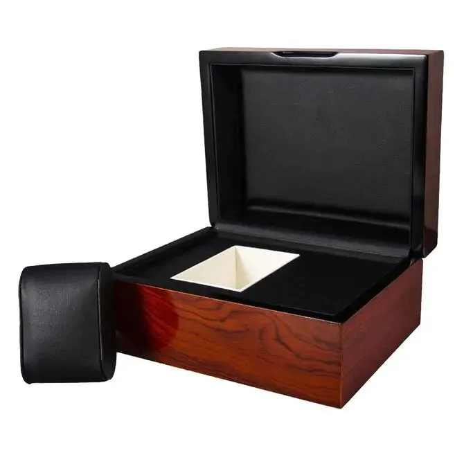 Wooden Watch Box Mens Leather Jewelry Display Box