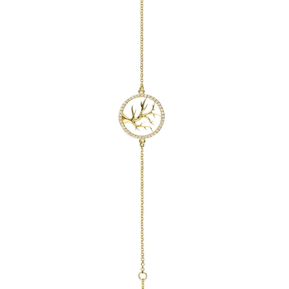 Yellow Gold Tree of Life Bracelet