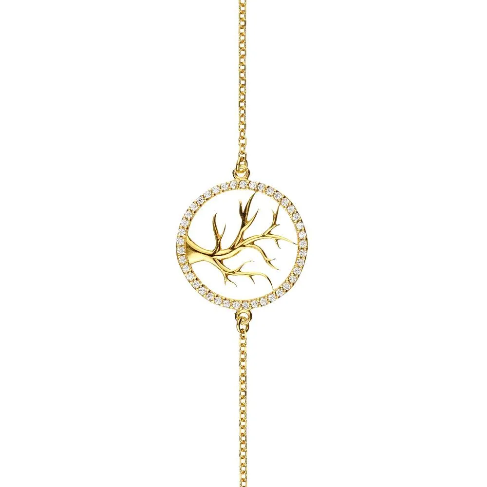 Yellow Gold Tree of Life Bracelet