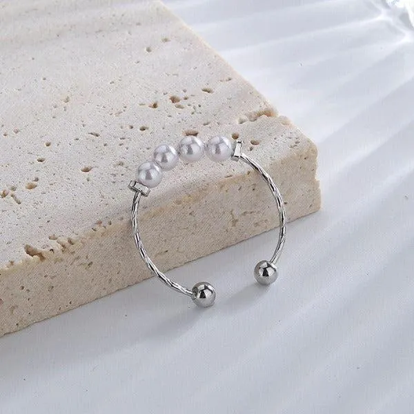 Yula Pearl Fidget Ring